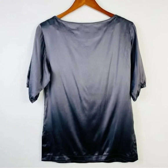 FUTURE PARADISE Gray Silk Tunic Top Size Small - Picture 4 of 6